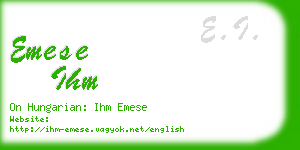 emese ihm business card